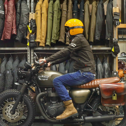 レザージャケット "Hixon II D3O® Leather Jacket" 【ブラウン】