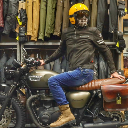 レザージャケット "Hixon II D3O® Leather Jacket" 【ブラウン】