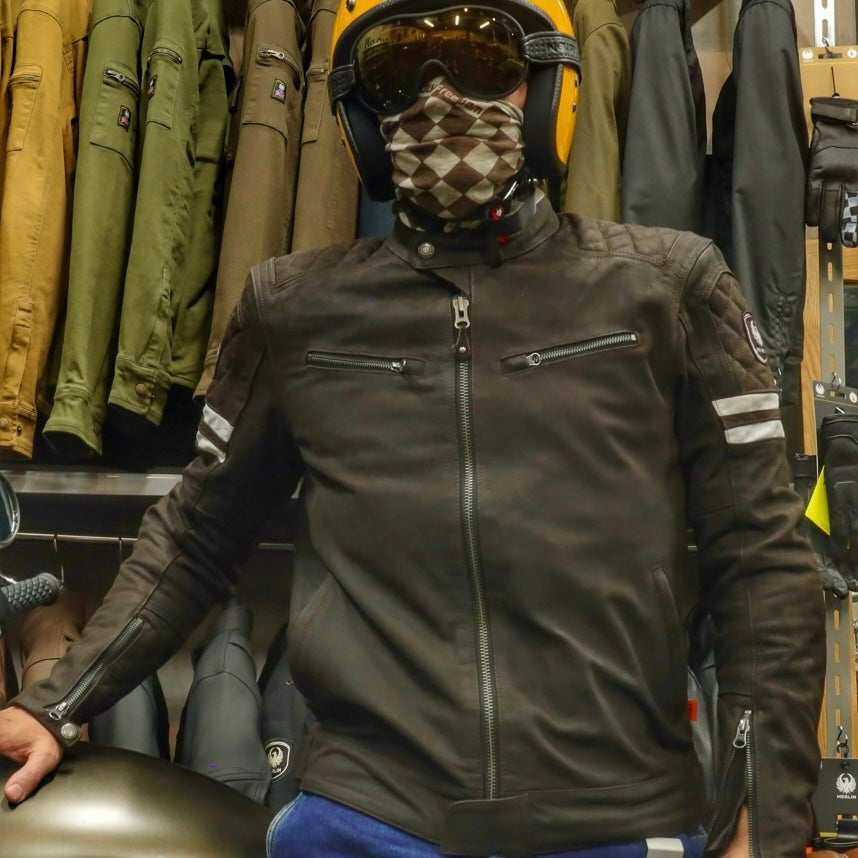 レザージャケット "Hixon II D3O® Leather Jacket" 【ブラウン】