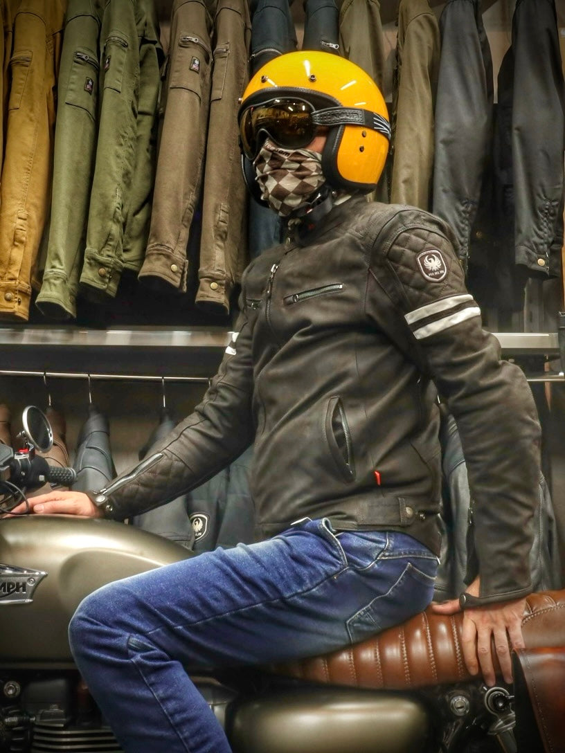 レザージャケット "Hixon II D3O® Leather Jacket" 【ブラウン】