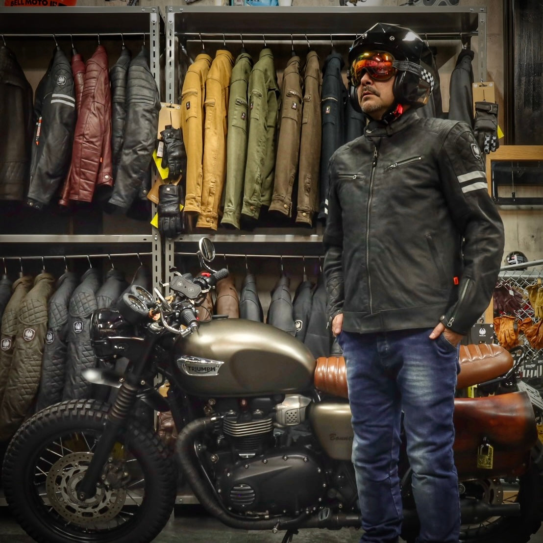 レザージャケット "Hixon II D3O® Leather Jacket" 【ブラック】