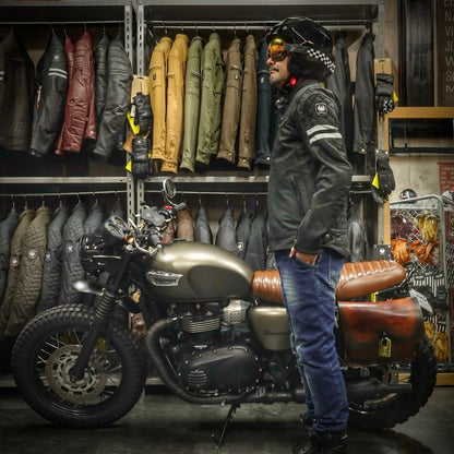 レザージャケット "Hixon II D3O® Leather Jacket" 【ブラック】