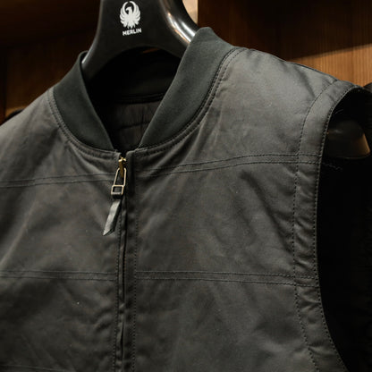 MERLIN マーリン ライディング用 ワックスコットンベスト "Bobber CE Riding Vest" 【ブラック】
