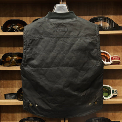 MERLIN マーリン ライディング用 ワックスコットンベスト "Bobber CE Riding Vest" 【ブラック】