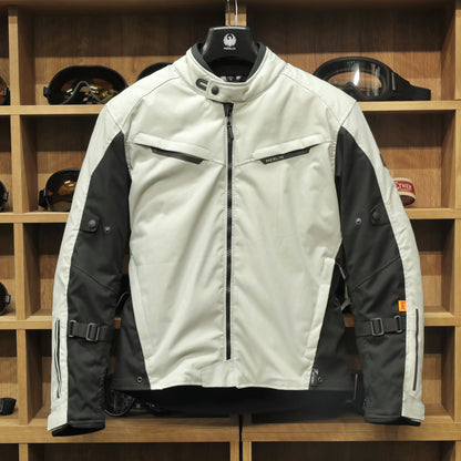 MERLIN マーリン 防水 オールシーズン ライディングジャケット "Taos Waterproof D3O Jacket" 【ホワイト/ブラック】