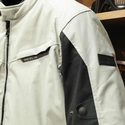 MERLIN マーリン 防水 オールシーズン ライディングジャケット "Taos Waterproof D3O Jacket" 【ホワイト/ブラック】