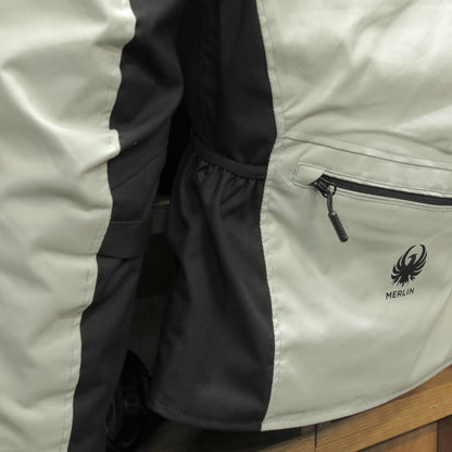 MERLIN マーリン 防水 オールシーズン ライディングジャケット "Taos Waterproof D3O Jacket" 【ホワイト/ブラック】