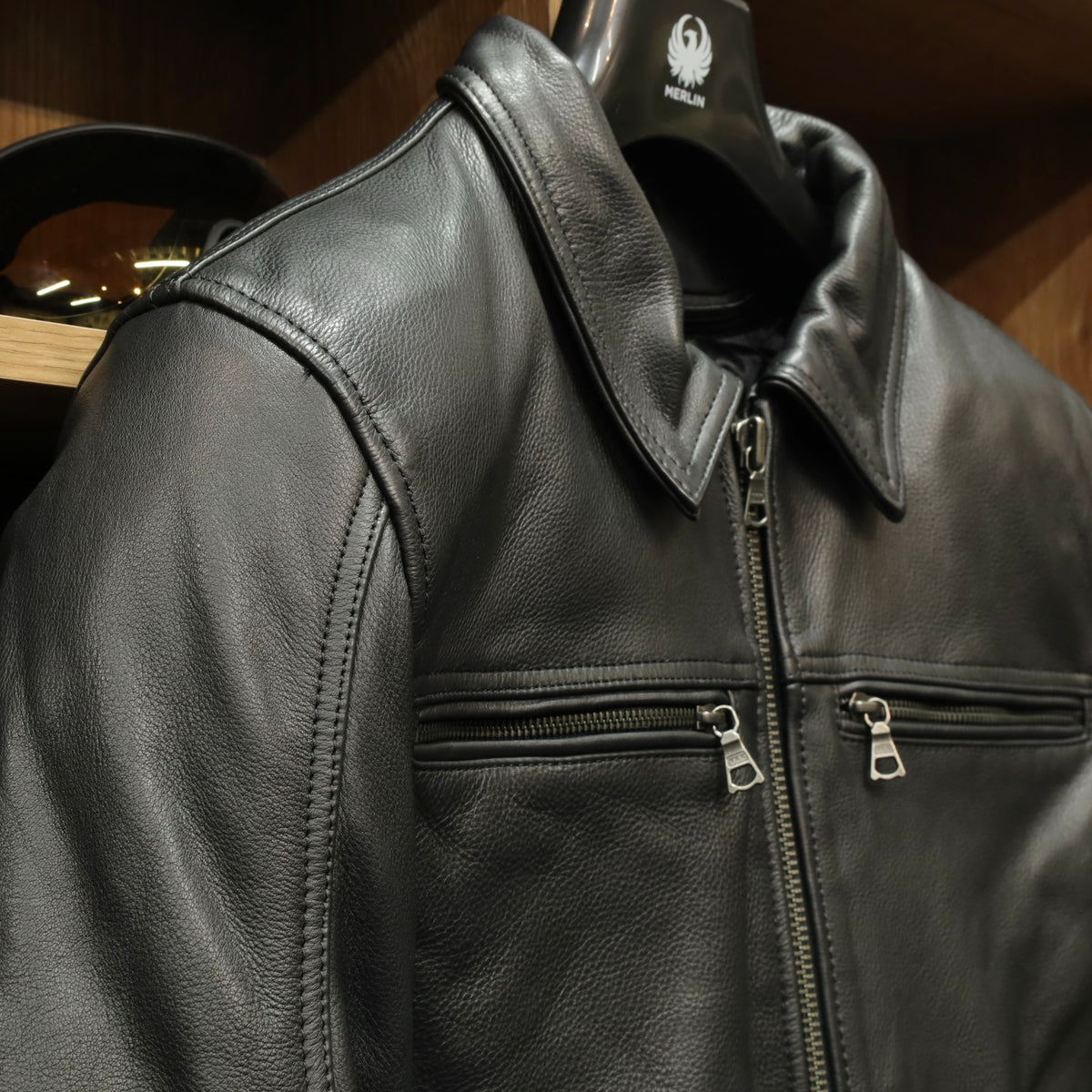 レザージャケット "Kingsbury D3O AAA Leather Jacket" 【ブラック】