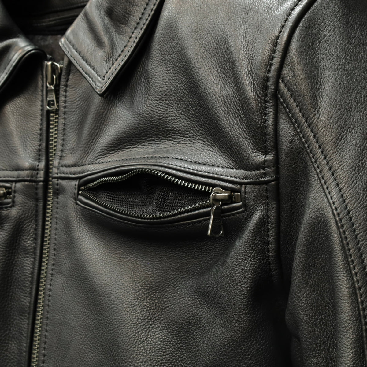 レザージャケット "Kingsbury D3O AAA Leather Jacket" 【ブラック】