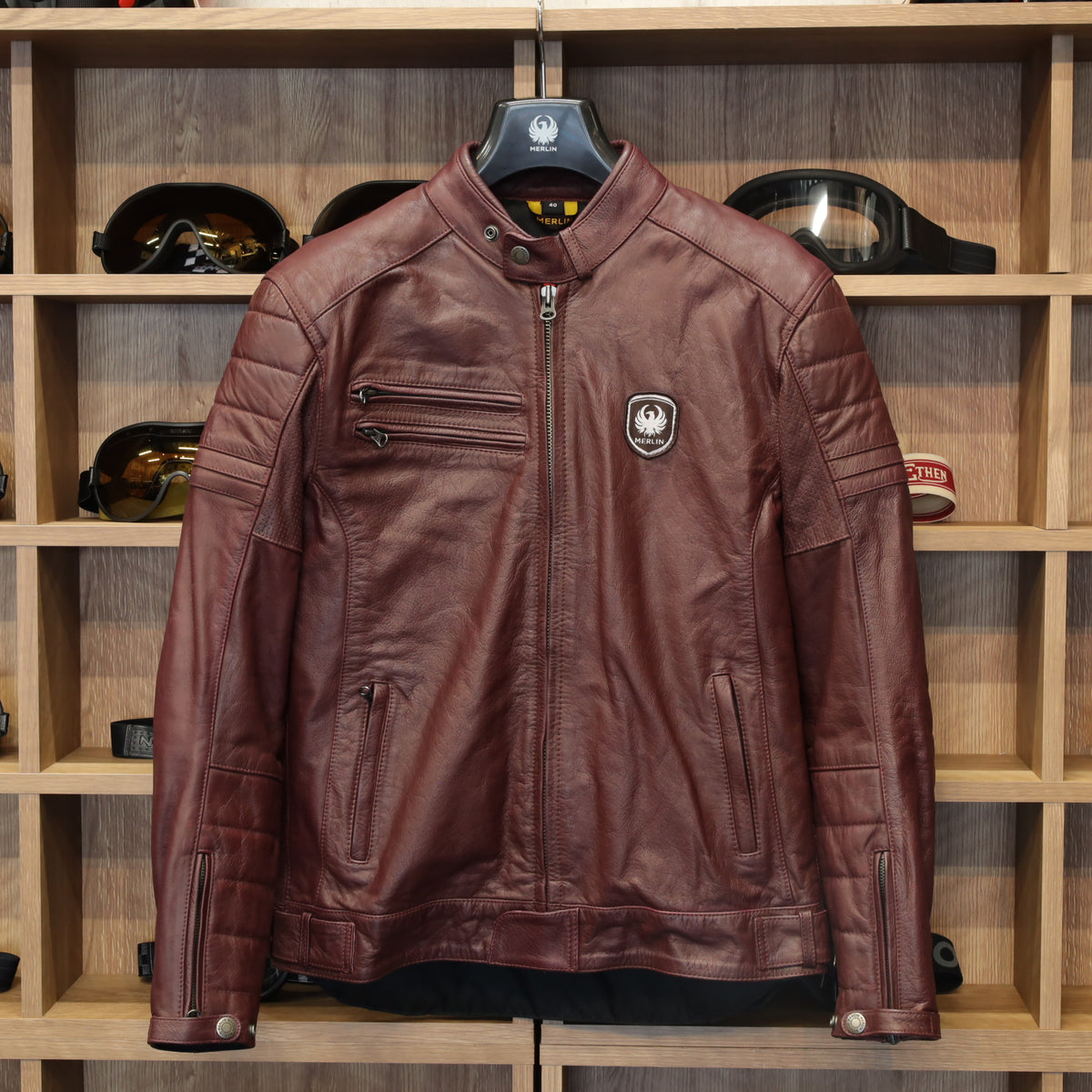 レザージャケット "Alton II D3O Leather Jacket" 【オックスブラッド】