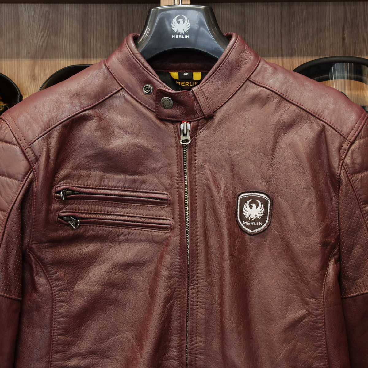 レザージャケット "Alton II D3O Leather Jacket" 【オックスブラッド】