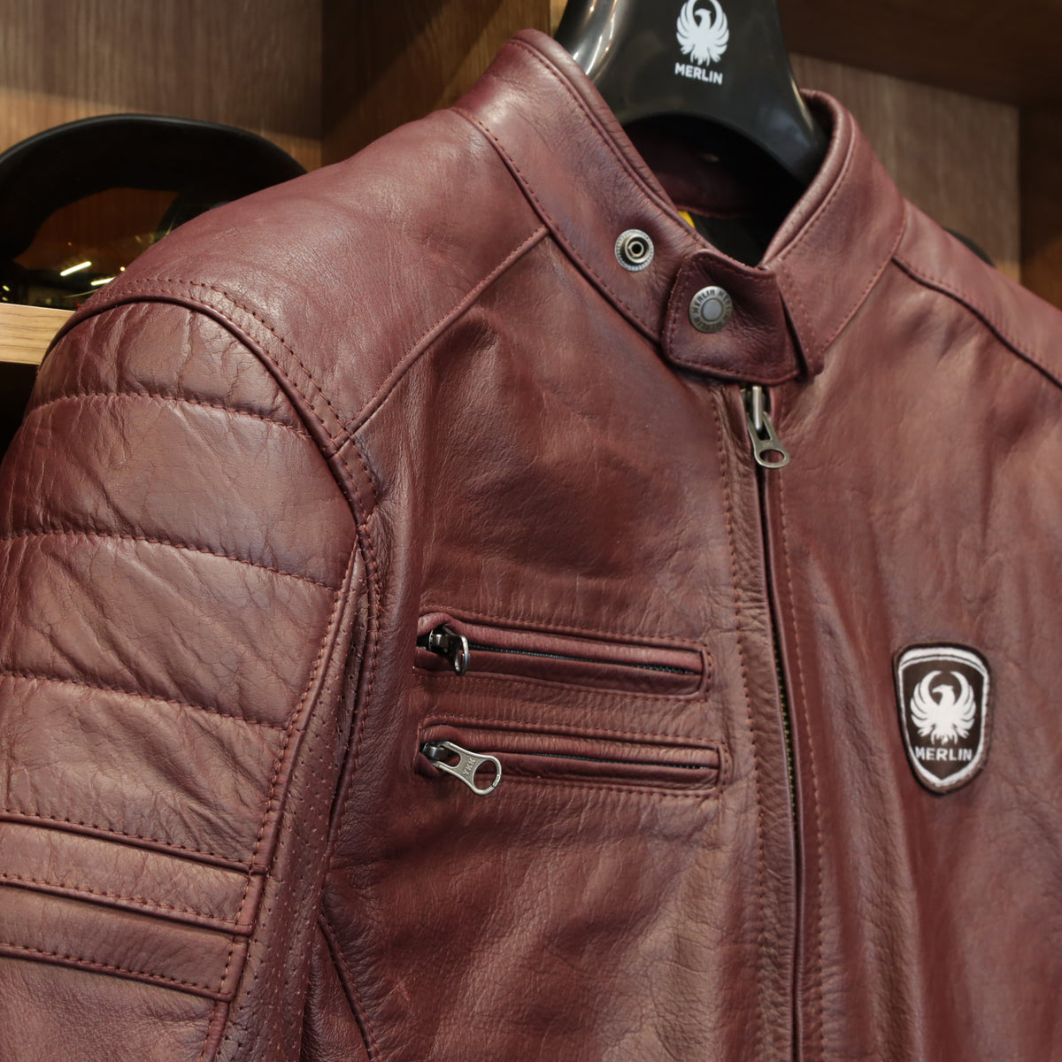 レザージャケット "Alton II D3O Leather Jacket" 【オックスブラッド】