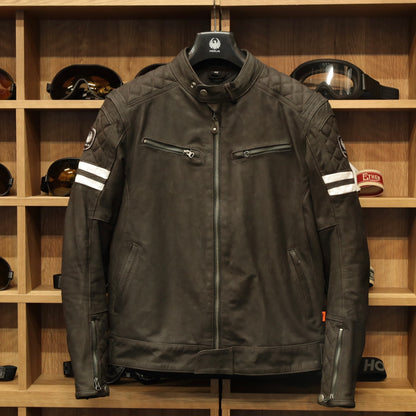レザージャケット "Hixon II D3O® Leather Jacket" 【ブラウン】