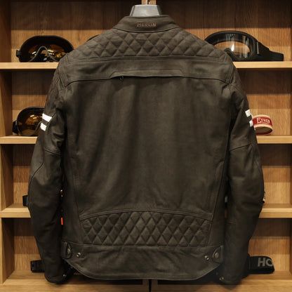 レザージャケット "Hixon II D3O® Leather Jacket" 【ブラウン】