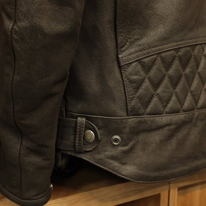 レザージャケット "Hixon II D3O® Leather Jacket" 【ブラウン】
