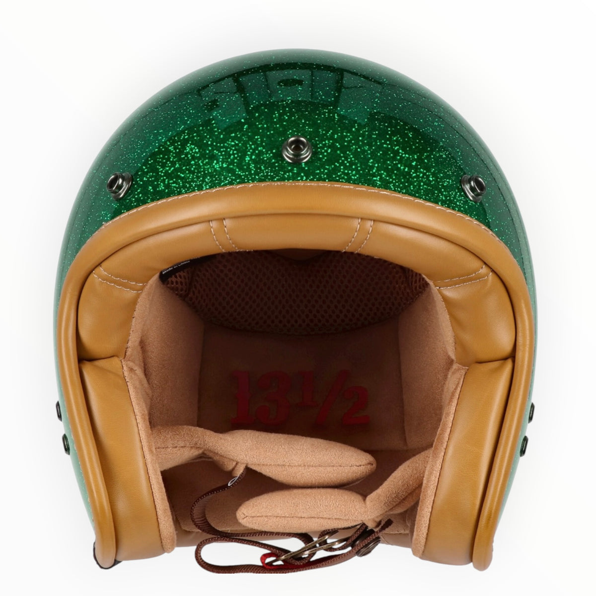 13 1/2（サーティーアンドアハーフ）”Skull bucket" ジェットヘルメット Lucky clover【装飾品】