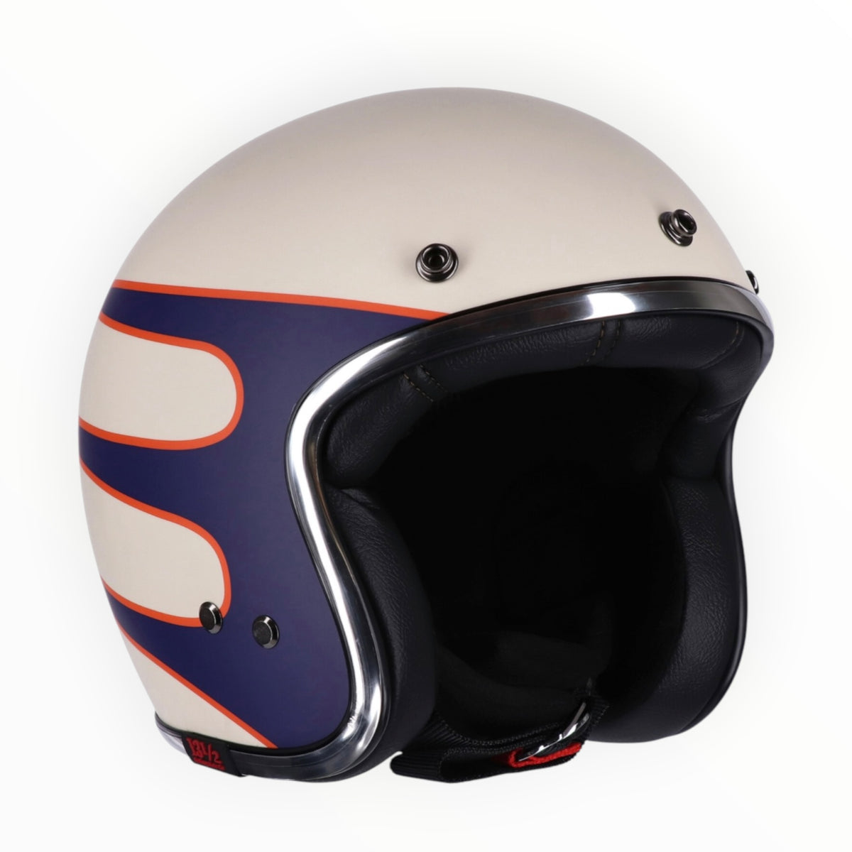 13 1/2（サーティーアンドアハーフ）”Skull bucket" ジェットヘルメット Superior vintage white 【装飾品】