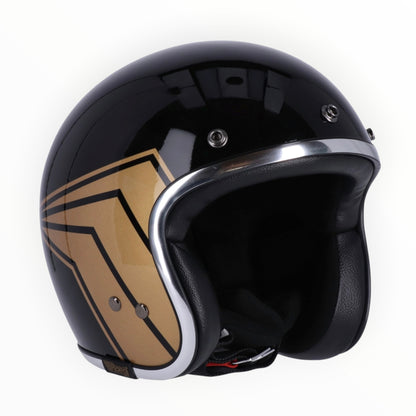 13 1/2（サーティーアンドアハーフ）”Skull bucket" ジェットヘルメット black【装飾品】