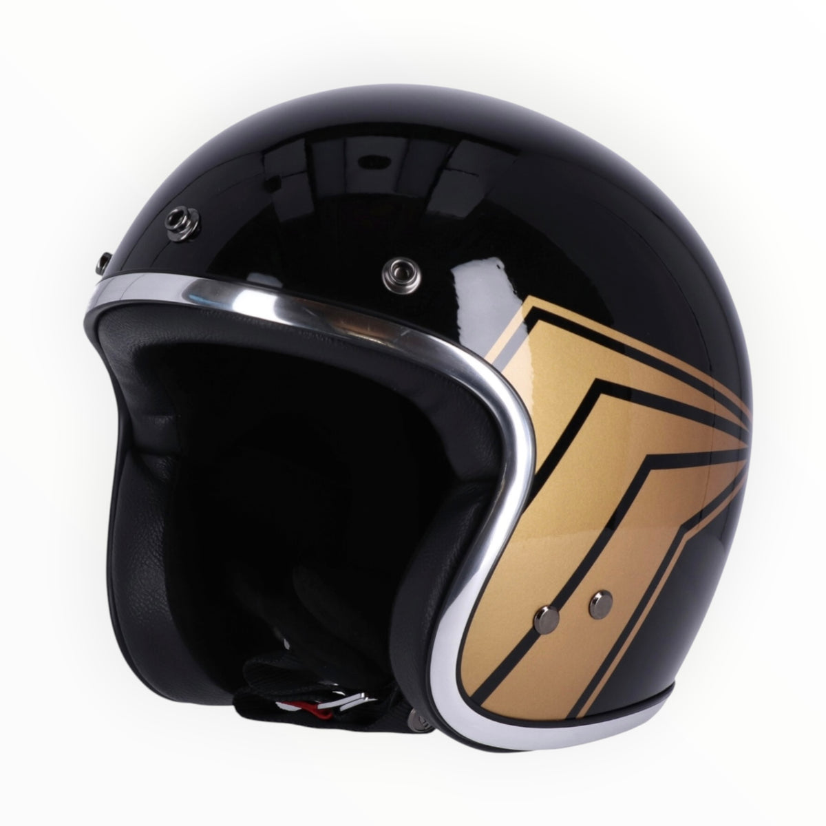 13 1/2（サーティーアンドアハーフ）”Skull bucket" ジェットヘルメット black【装飾品】