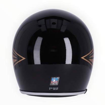 13 1/2（サーティーアンドアハーフ）”Skull bucket" ジェットヘルメット black【装飾品】