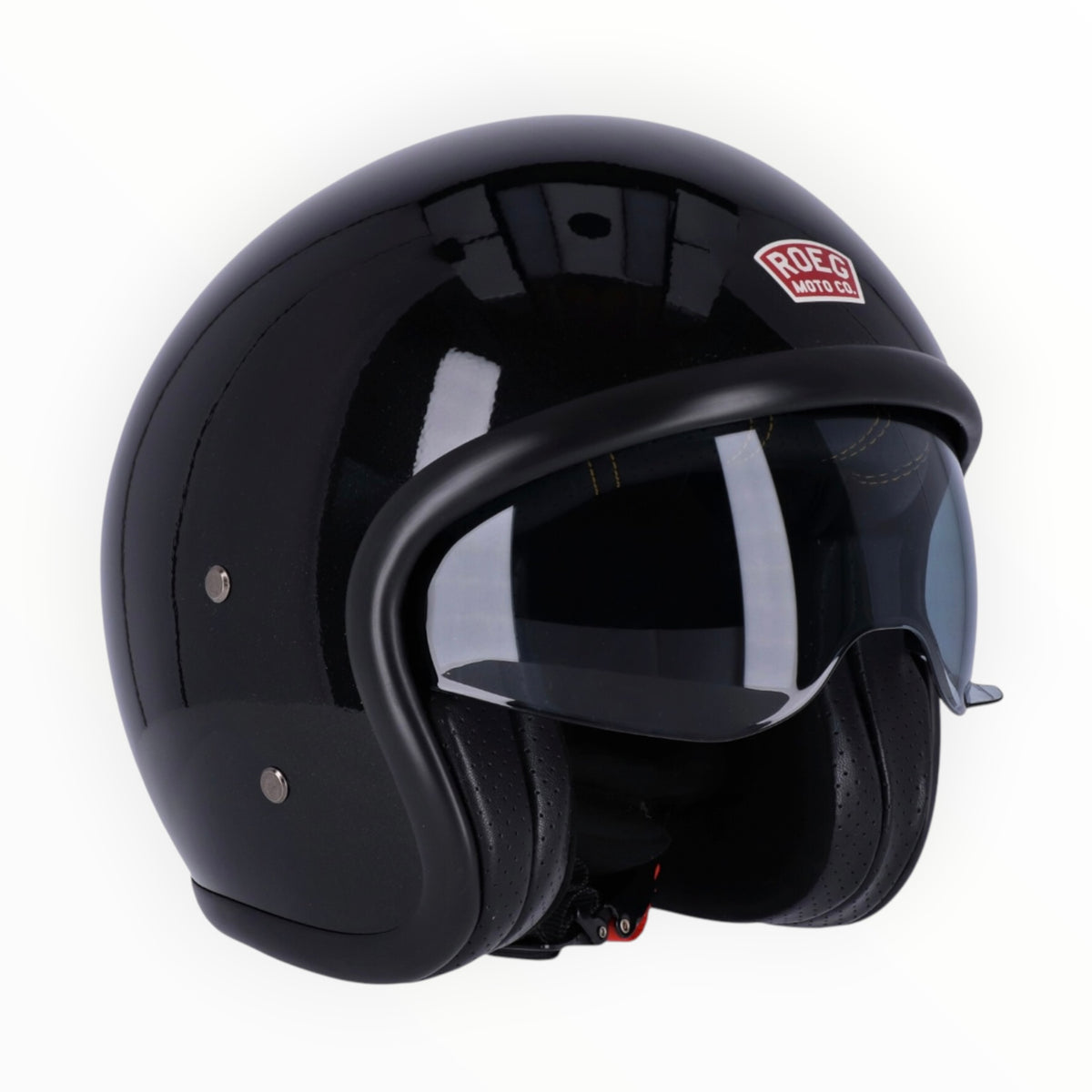 Roeg ローグ "SUNDOWN" ジェットヘルメット Gloss black【装飾品】