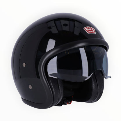 Roeg ローグ "SUNDOWN" ジェットヘルメット Gloss black【装飾品】