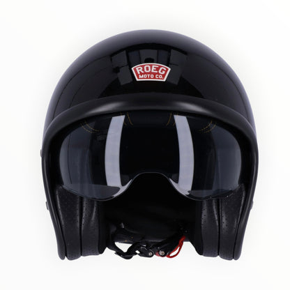 Roeg ローグ "SUNDOWN" ジェットヘルメット Gloss black【装飾品】