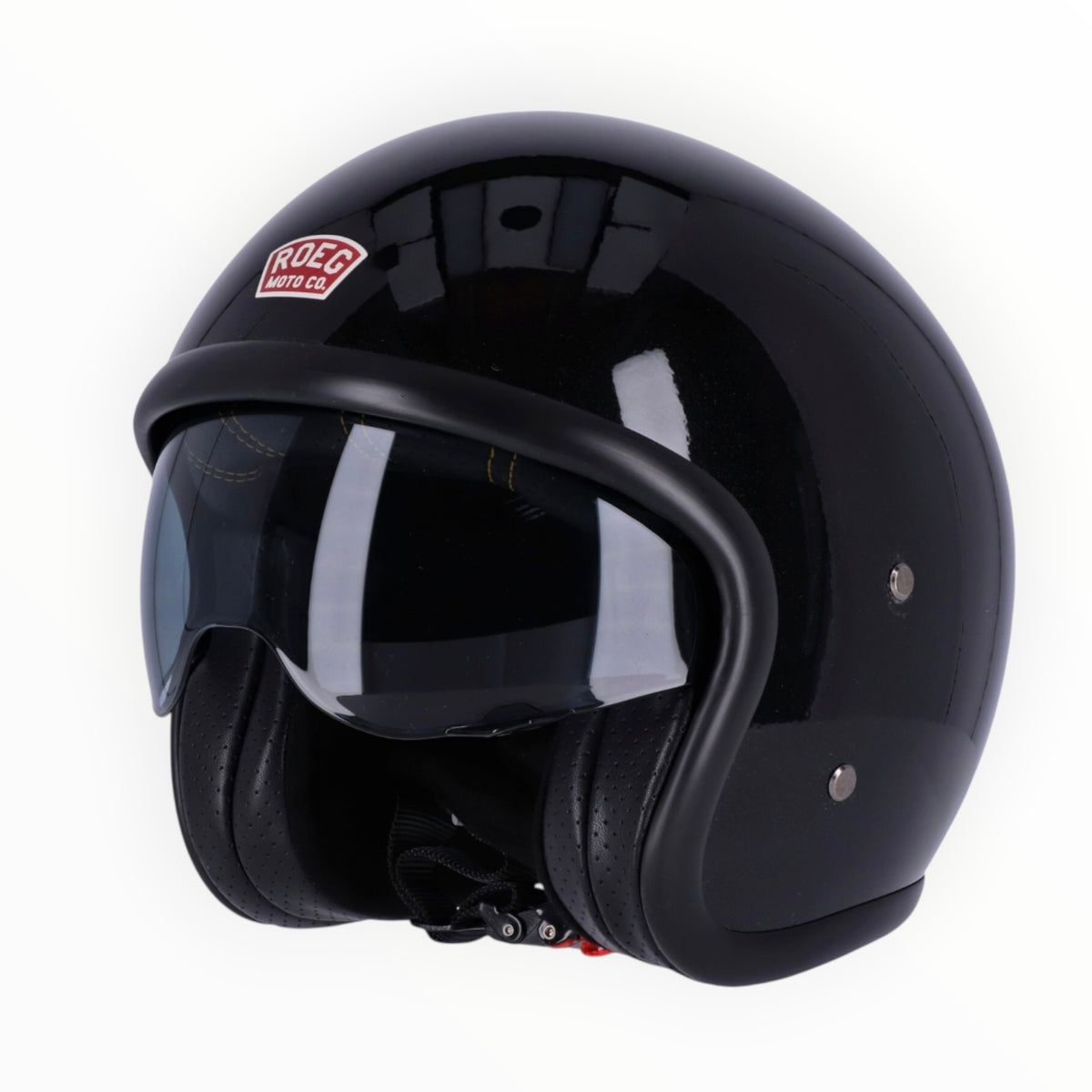 Roeg ローグ "SUNDOWN" ジェットヘルメット Gloss black【装飾品】