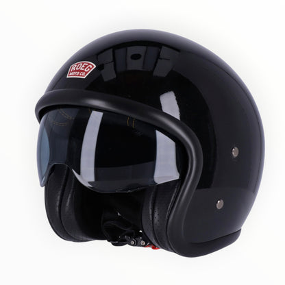 Roeg ローグ "SUNDOWN" ジェットヘルメット Gloss black【装飾品】