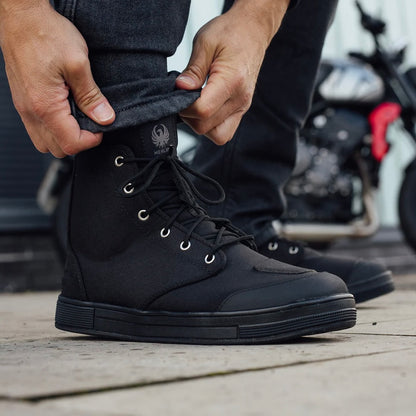 MERLIN マーリン ライディングシューズ "Knots Canvas D3O Boot" 【ブラック】