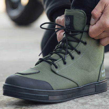 MERLIN マーリン ライディングシューズ "Knots Canvas D3O Boot" 【オリーブ】