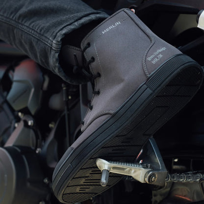 MERLIN マーリン ライディングシューズ "Knots Canvas D3O Boot" 【グレー】