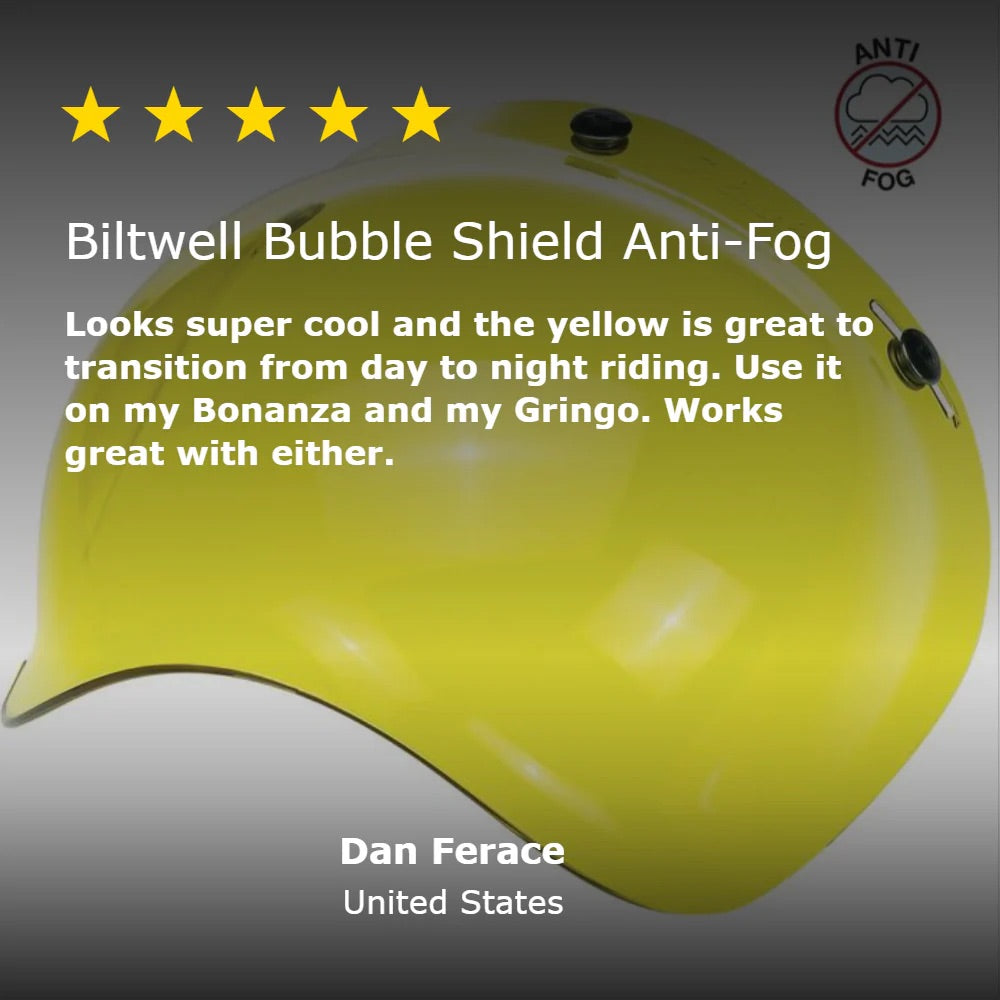 Biltwell  バブルシールド ”Bubble Shield Anti-Fog” 【イエロー】