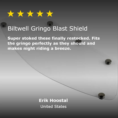 Biltwell GRINGO グリンゴ 専用シールド "Gringo Blast Shield" 【クリア】