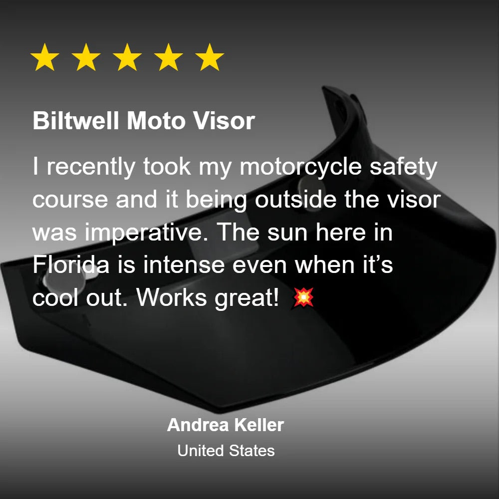 Biltwell （ビルトウェル）"MOTO VISOR" ヘルメット用 バイザー 【ブラック】