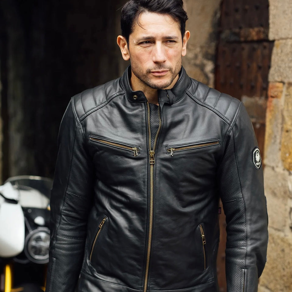 レザージャケット  "Chase II D3O Perforated Jacket"【ブラック】