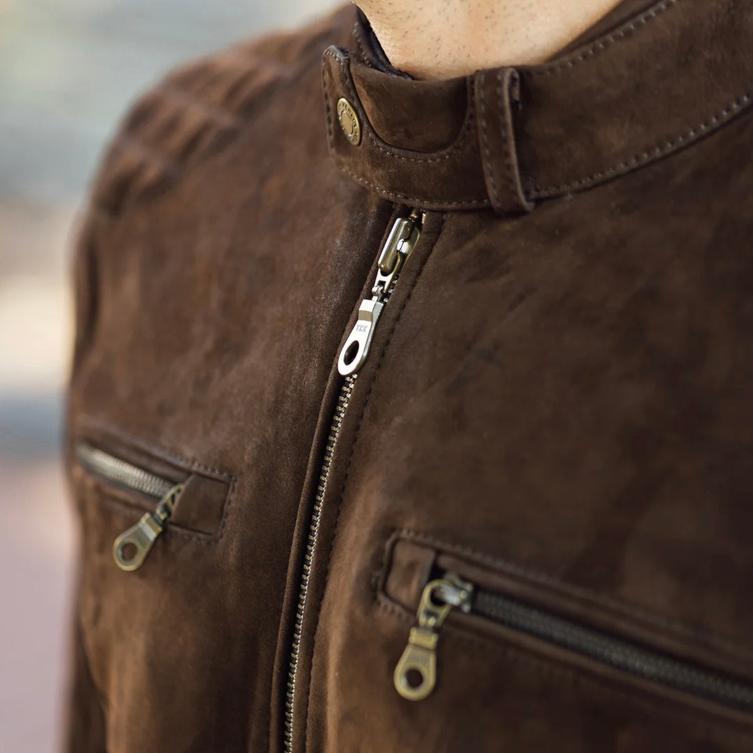 ヌバックレザージャケット "Torsten TFL D3O AAA Jacket"【ブラウン】
