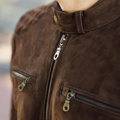 ヌバックレザージャケット "Torsten TFL D3O AAA Jacket"【ブラウン】