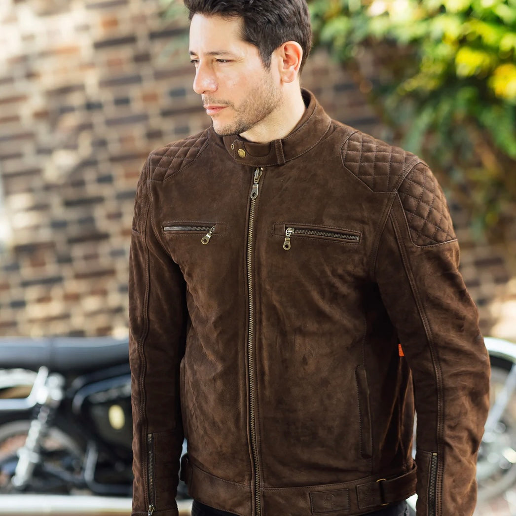 ヌバックレザージャケット "Torsten TFL D3O AAA Jacket"【ブラウン】