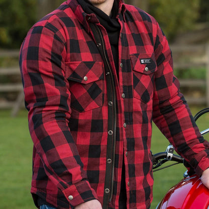 ライディングシャツジャケット  "Axe Protective Shirt"【レッド】