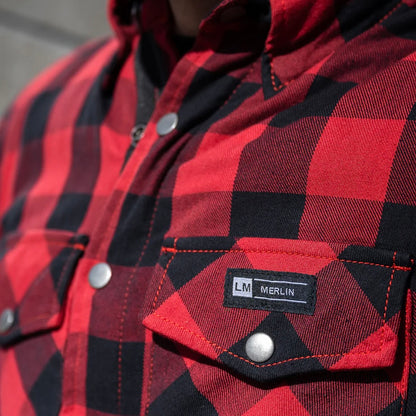 ライディングシャツジャケット  "Axe Protective Shirt"【レッド】