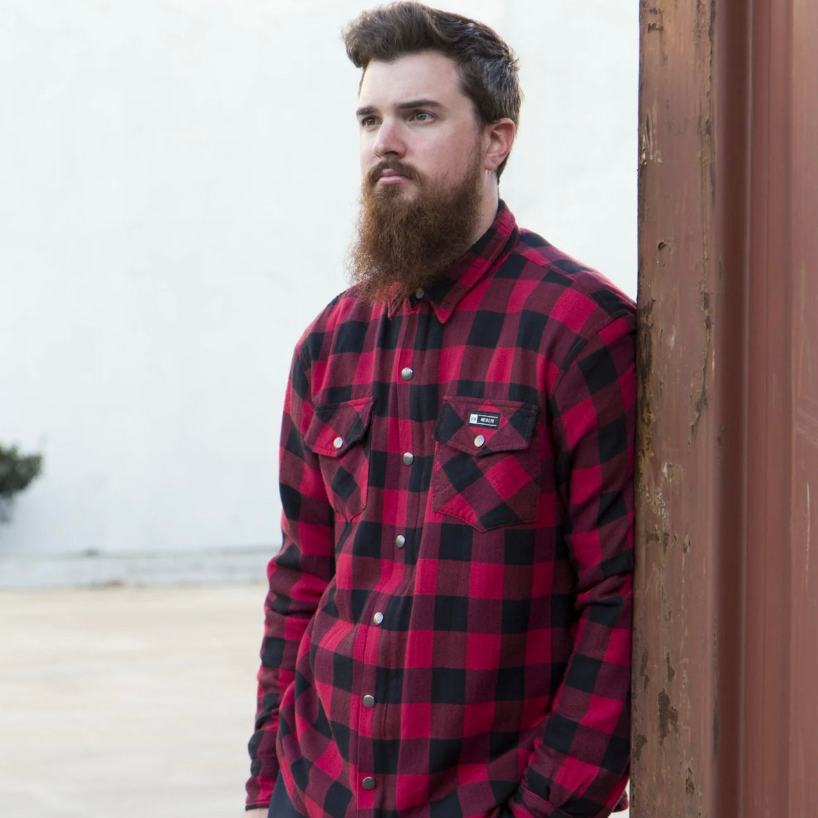 ライディングシャツジャケット  "Axe Protective Shirt"【レッド】