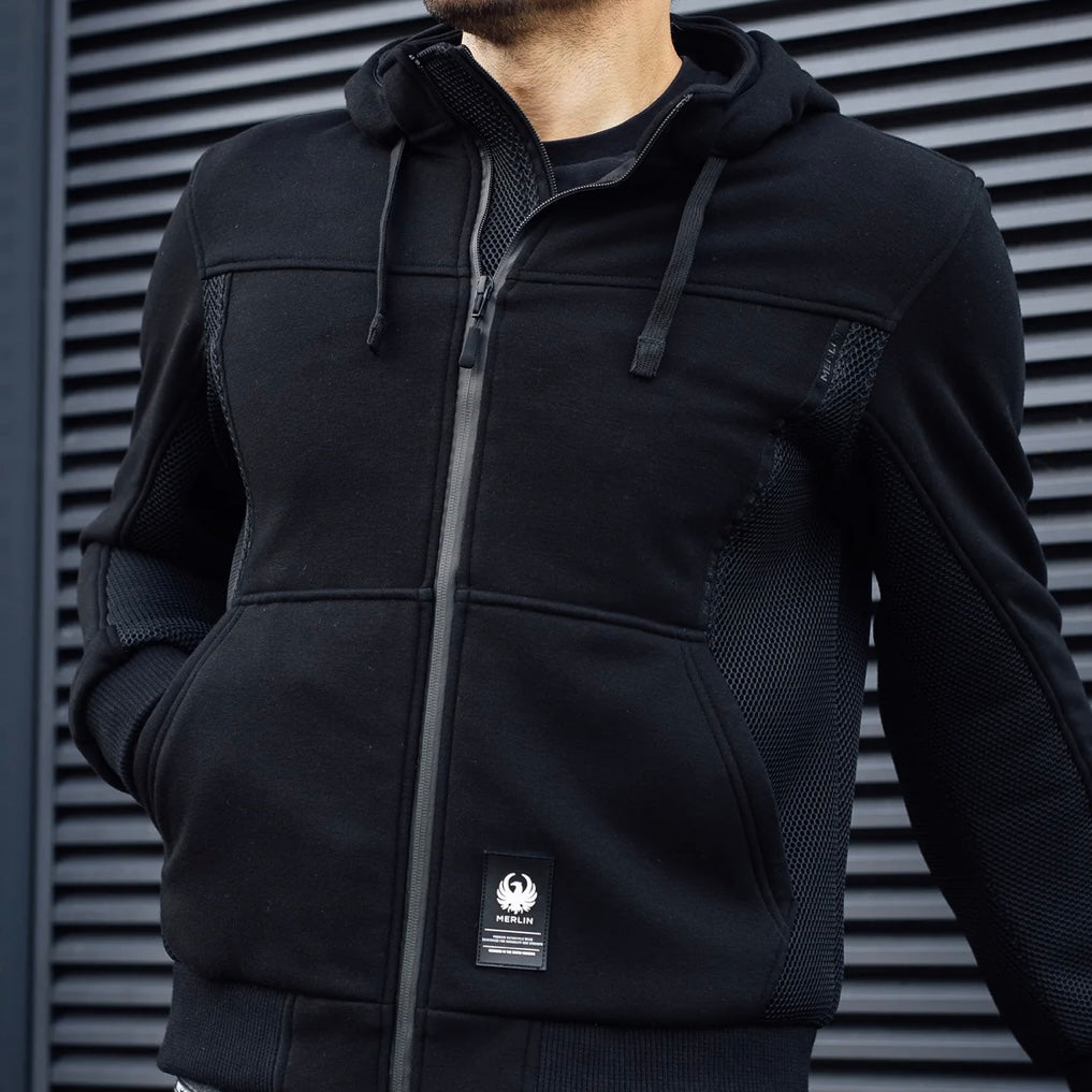 MERLIN マーリン ライディングメッシュパーカー ”Brecken D3O Air Mesh Hoody” 【ブラック】
