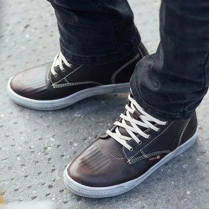 マーリン レザーライディングスニーカー 【ブラウン】 ”Stretton D3O Heritage Trainer"