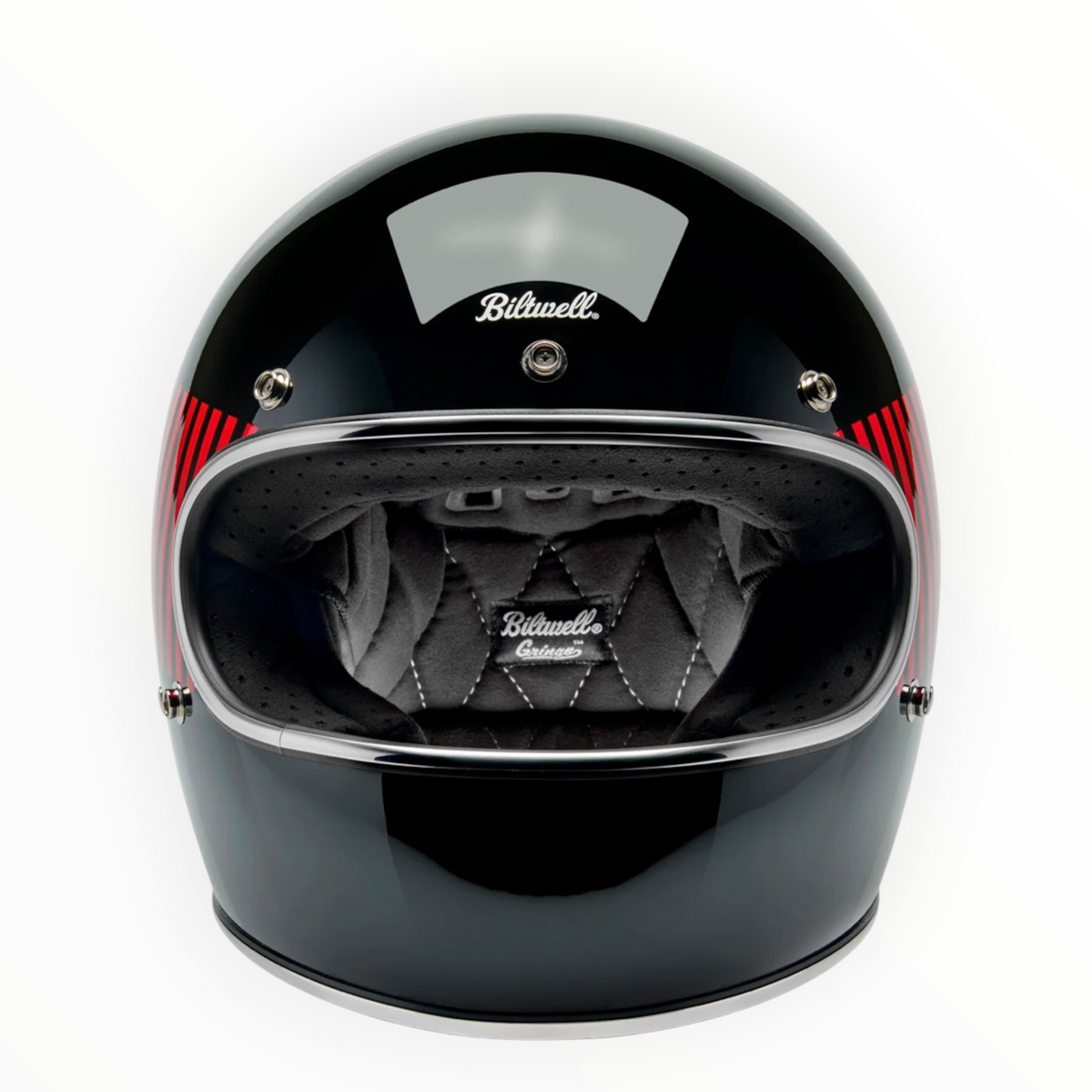 Biltwell ビルトウェル "GRINGO" フルフェイスヘルメット Raceflow Gloss Black / Red / White / Blue【装飾品】