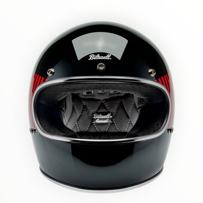 Biltwell ビルトウェル "GRINGO" フルフェイスヘルメット Raceflow Gloss Black / Red / White / Blue【装飾品】