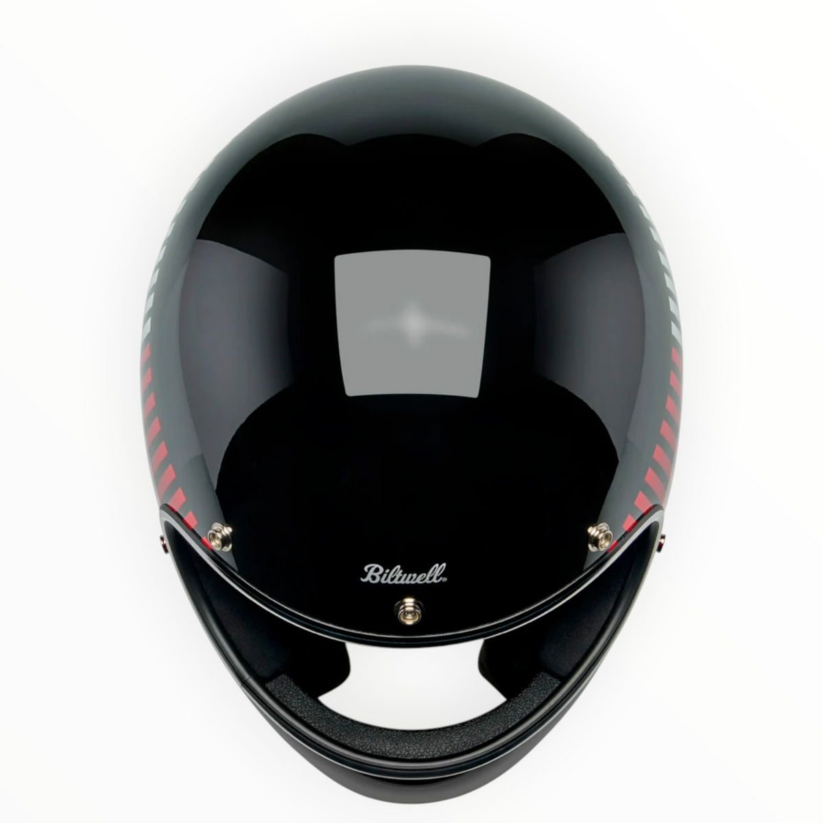 Biltwell ビルトウェル "GRINGO" フルフェイスヘルメット Raceflow Gloss Black / Red / White / Blue【装飾品】