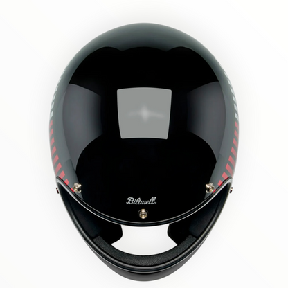 Biltwell ビルトウェル "GRINGO" フルフェイスヘルメット Raceflow Gloss Black / Red / White / Blue【装飾品】