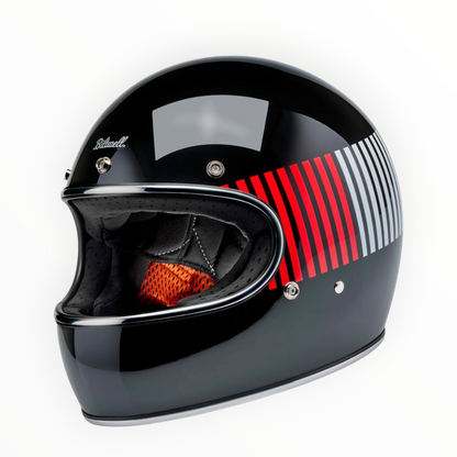 Biltwell ビルトウェル "GRINGO" フルフェイスヘルメット Raceflow Gloss Black / Red / White / Blue【装飾品】
