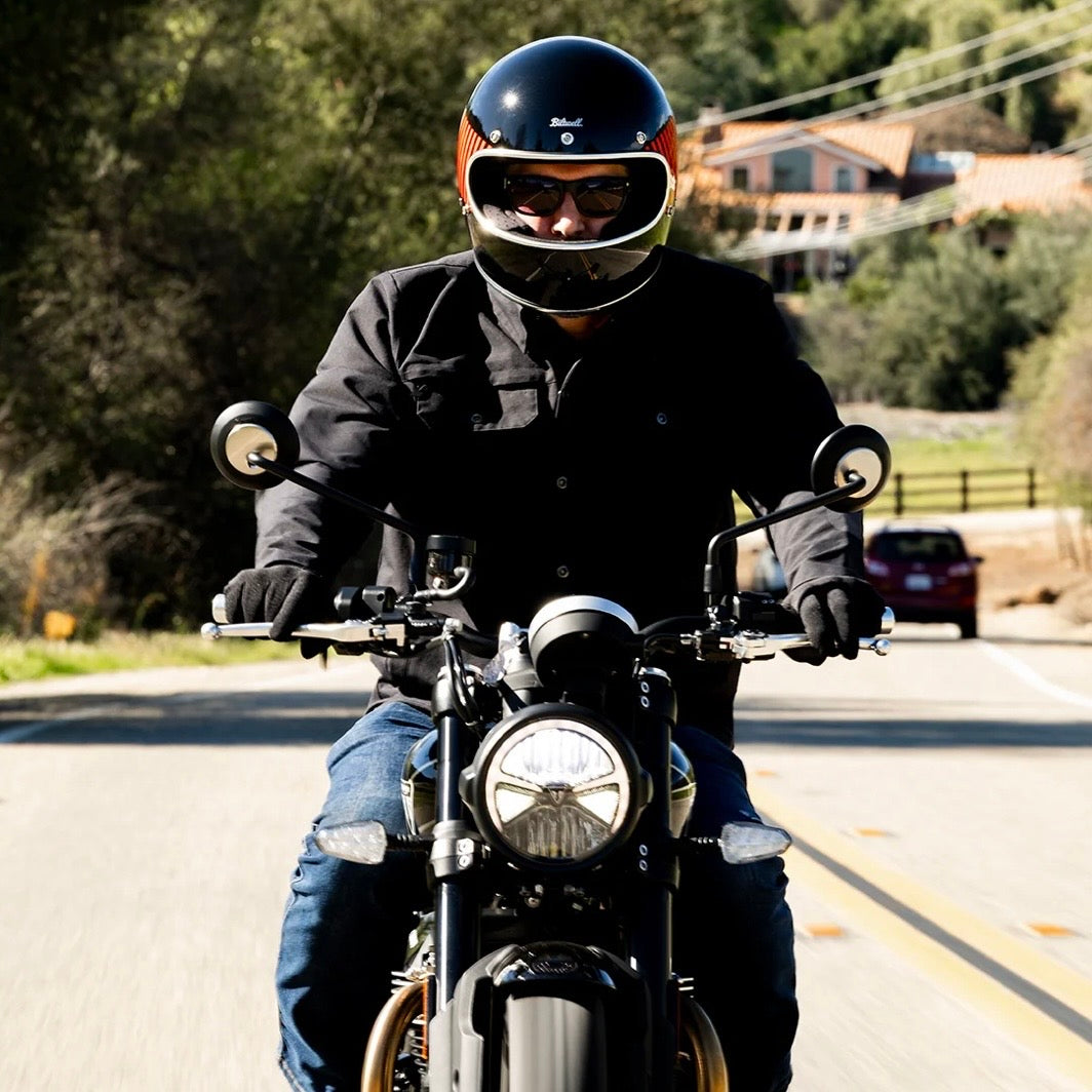 Biltwell ビルトウェル "GRINGO" フルフェイスヘルメット Raceflow Gloss Black / Red / White / Blue【装飾品】